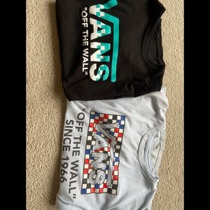 Two Vans T-shirts adult small